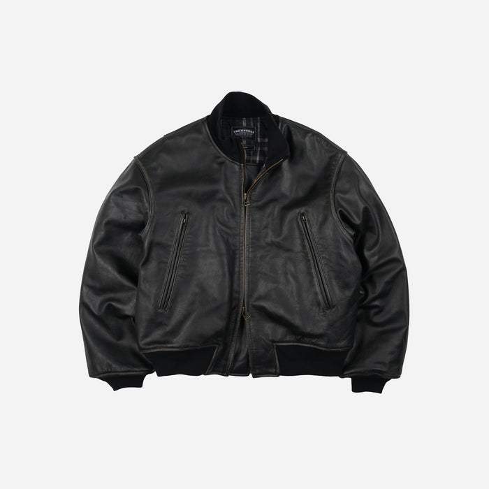 Frizmworks Patina Cowhide Tanker Jacket - Washed Black