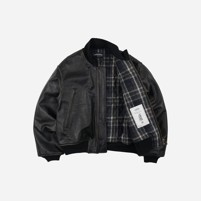 Frizmworks Patina Cowhide Tanker Jacket - Washed Black
