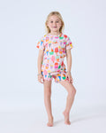 Gelato Kids Organic Cotton Short Sleeve Tee & Frill Short Pyjama Set