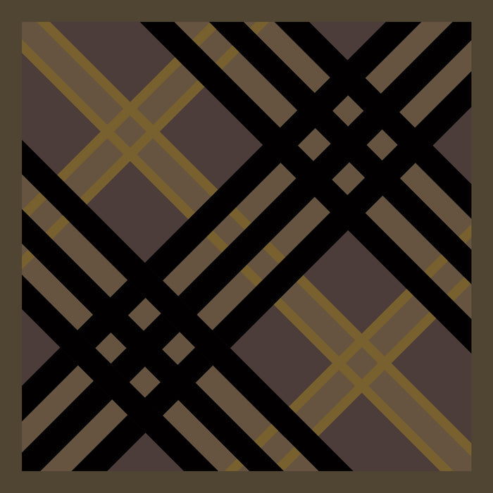 Close-up of Hamida silk scarf showing bold geometric pattern