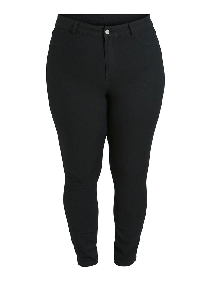 GERI H/WASTED JEGGINGS (BLACK DENIM)