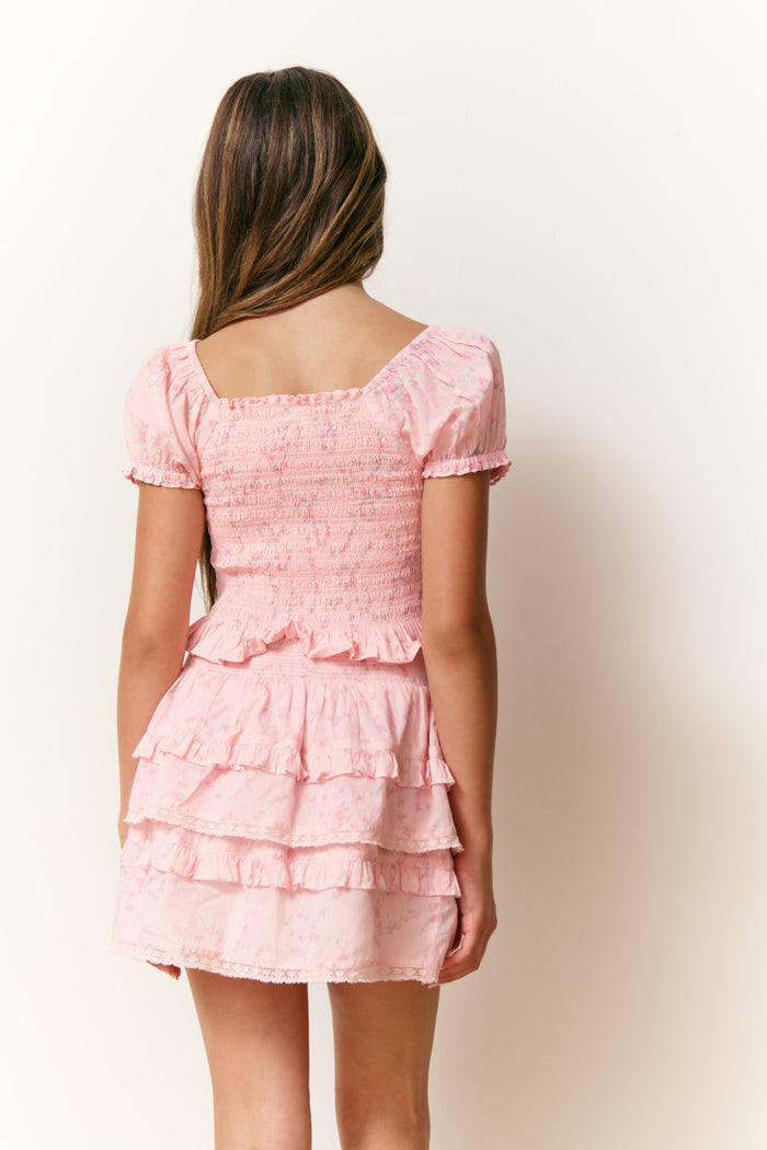 Girls Fabielle Luna Rosa Fleur Top
