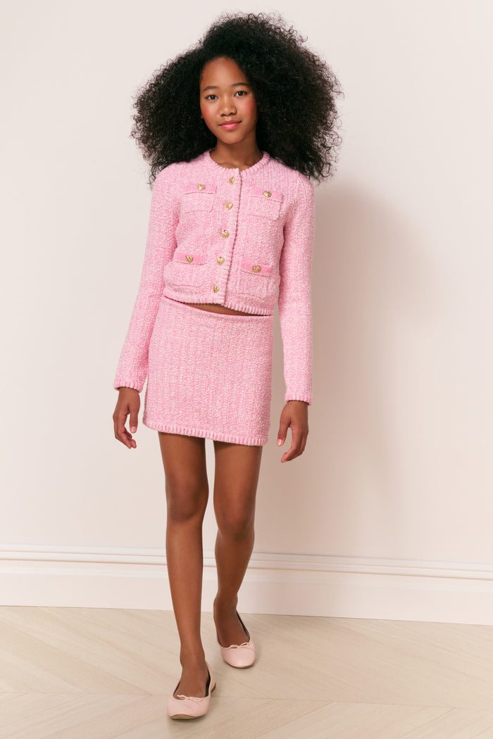 Girls Freydis Cotton Knit Cardigan