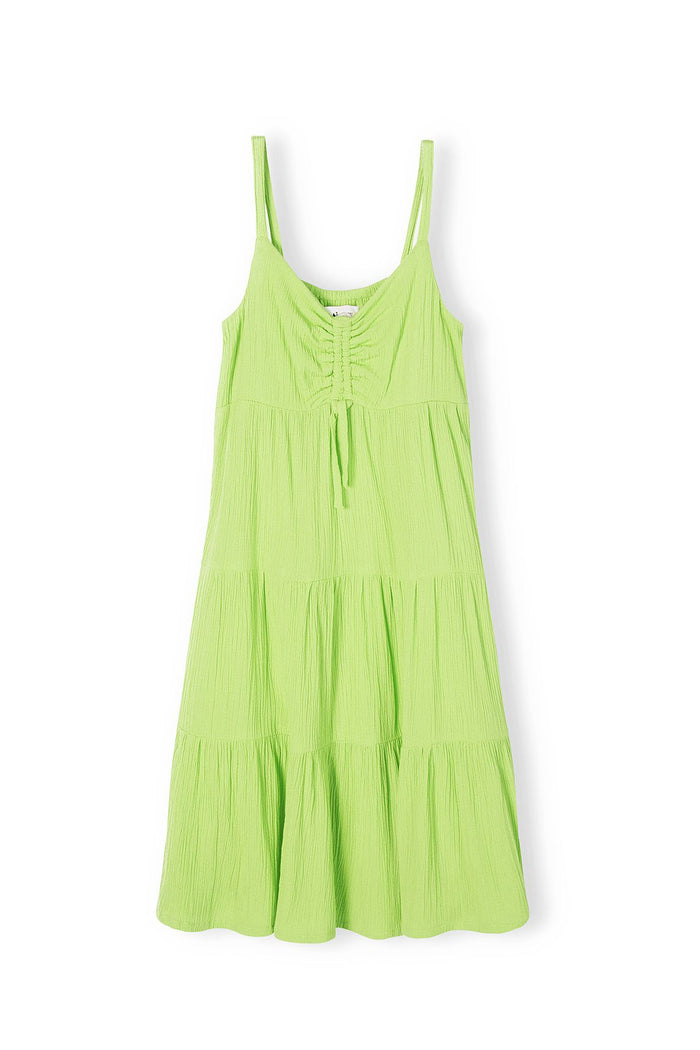 Tiered Strappy Dress, Bright Green - 2