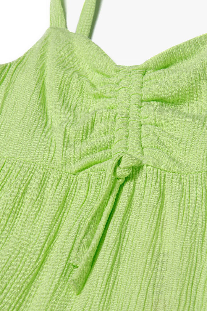 Tiered Strappy Dress, Bright Green - 4