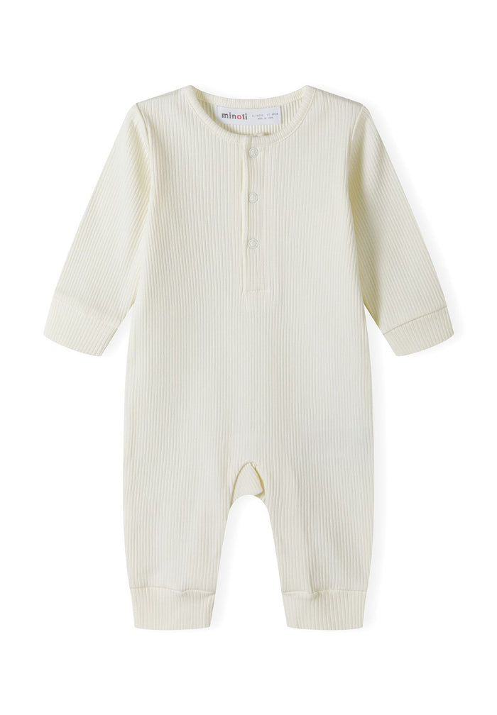 Ribbed Rompers 2-Pack, Cream & Sage Green - 3