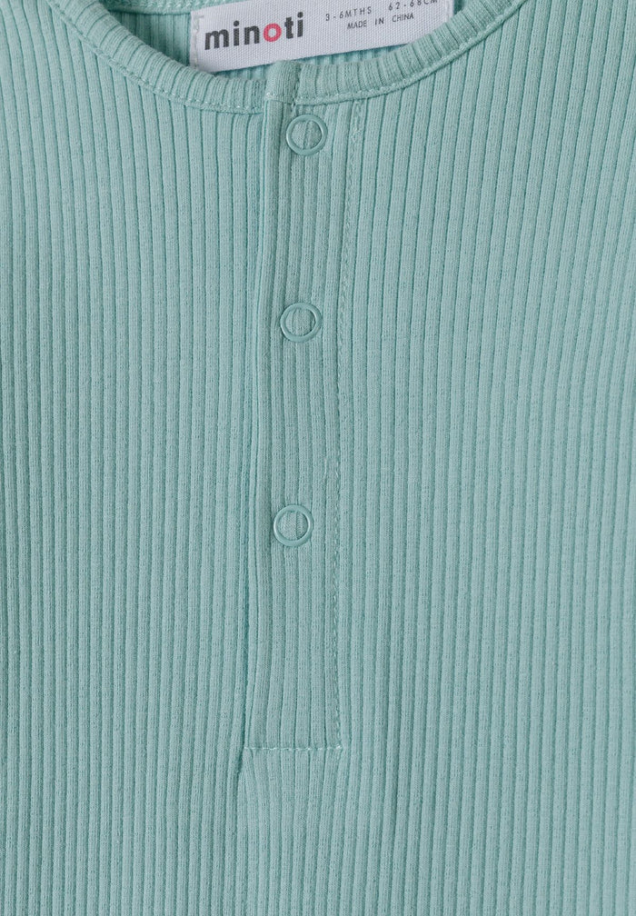 Ribbed Rompers 2-Pack, Cream & Sage Green - 8