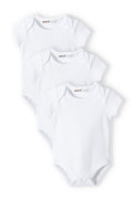 Short Sleeve Bodysuits 3-Pack, White - 1