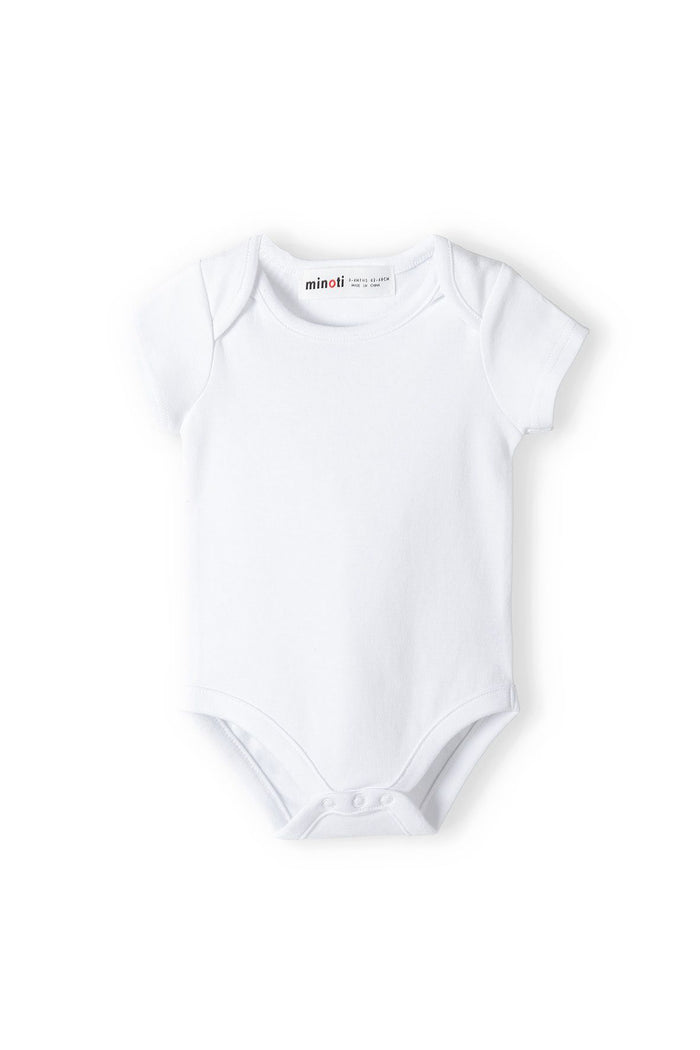 Short Sleeve Bodysuits 3-Pack, White - 2