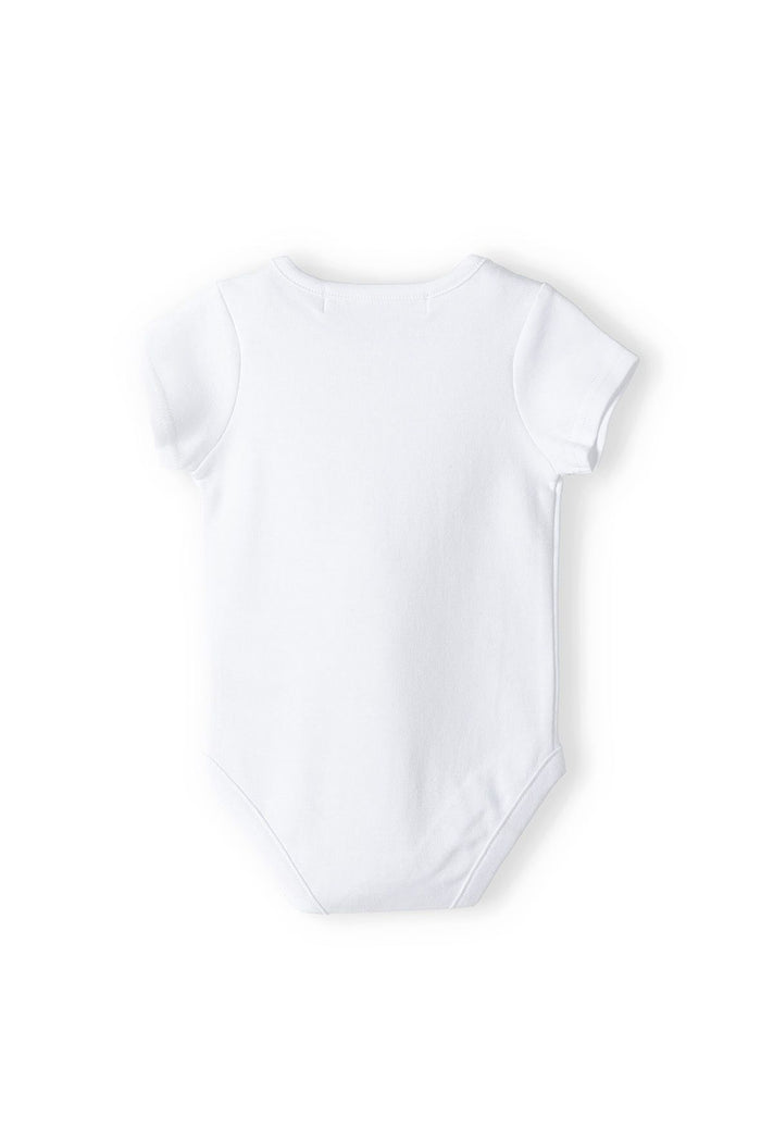 Short Sleeve Bodysuits 3-Pack, White - 3