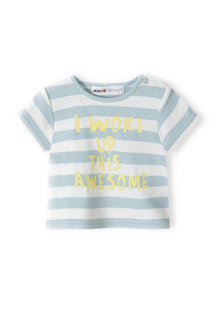 T-Shirts 2-Pack Stripe & Print Blue White - 3