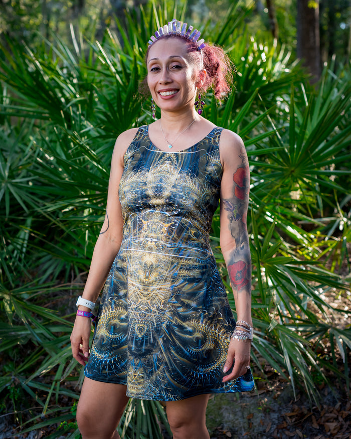Give it a Whirl Fitted Flare Dress