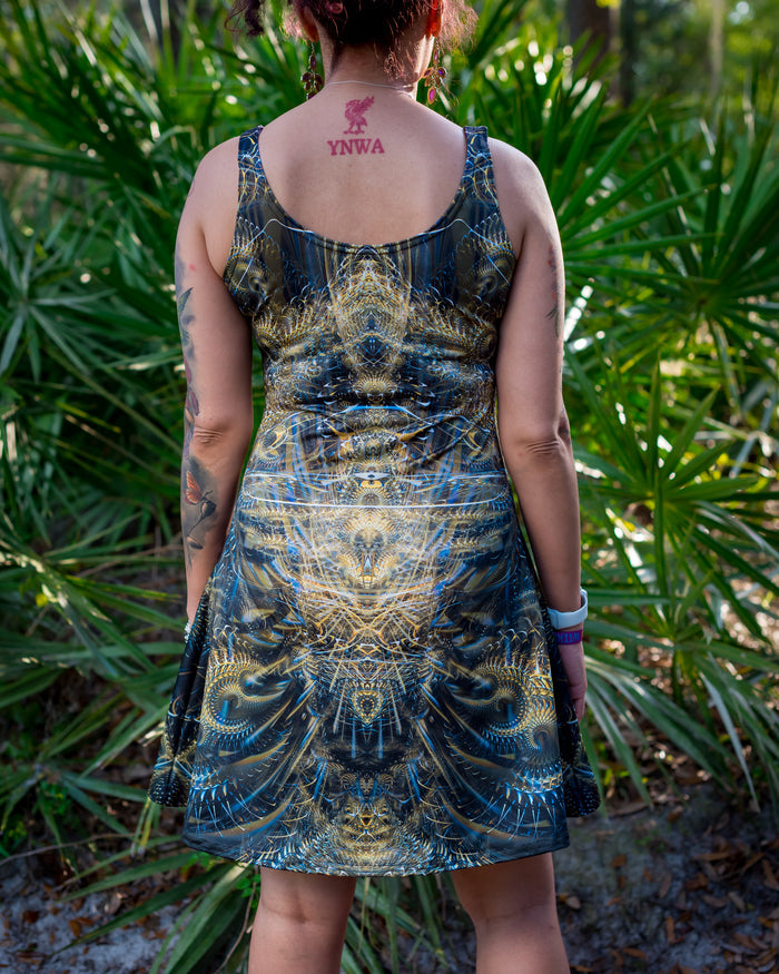 Give it a Whirl Fitted Flare Dress