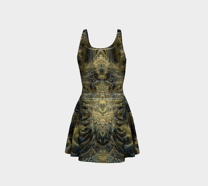 Give it a Whirl Fitted Flare Dress