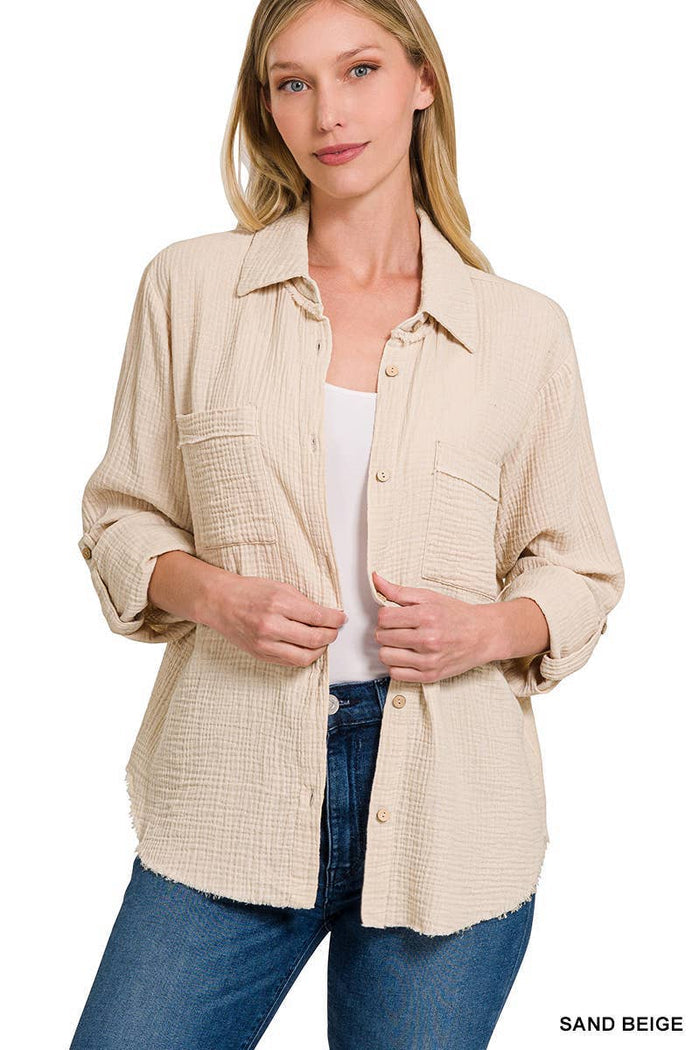 Golden Hour Button Down - Adored A Lovely Boutique