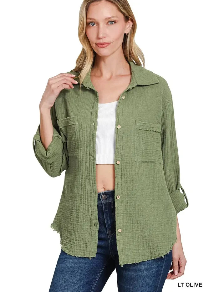 Golden Hour Button Down - Adored A Lovely Boutique