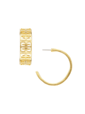 Greek Key Hoop Earring