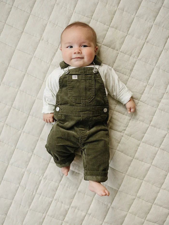 Green Corduroy Baby Overalls - Adored A Lovely Boutique