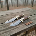 Gut Hook Skinner Knives Pair stag handle