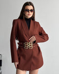 Hamida Classified Triple Belted Coat-2