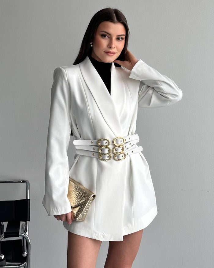 Hamida Classified Triple Belted Coat-2