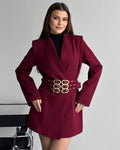 Hamida Classified Triple Belted Coat