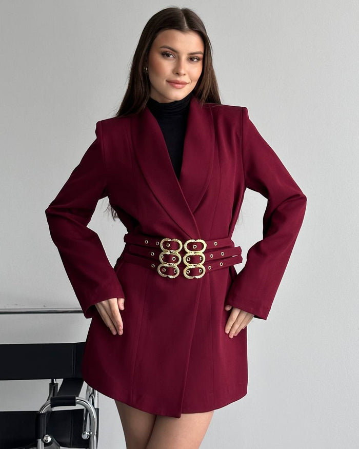 Hamida Classified Triple Belted Coat