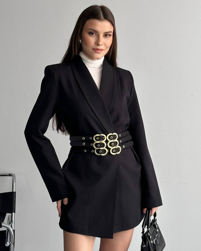 Hamida Classified Triple Belted Coat