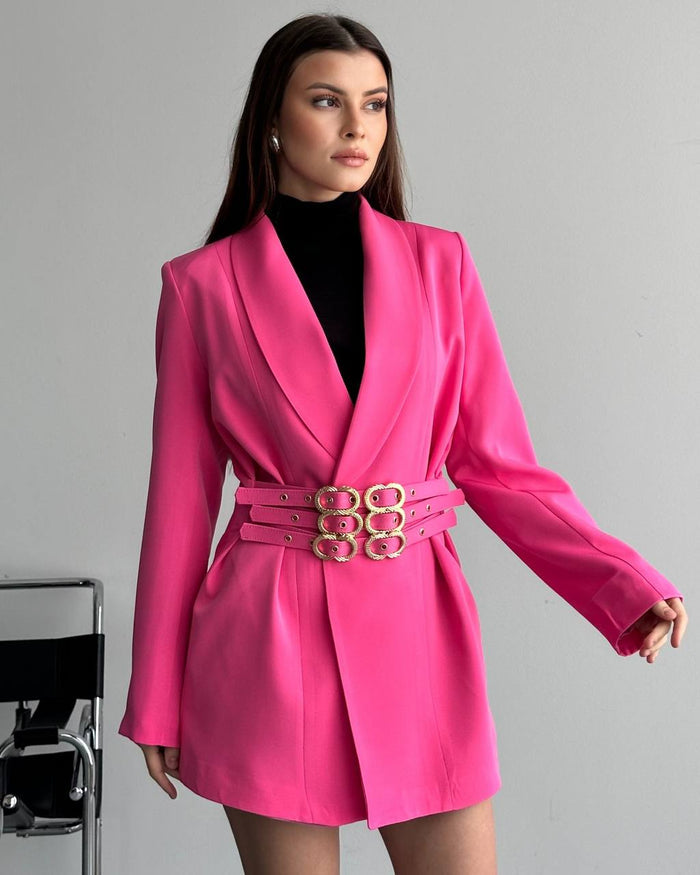 Hamida Classified Triple Belted Coat