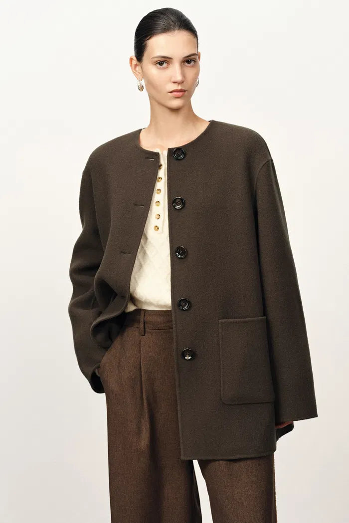 Hamida Coat in Double-Face Merino-Cashmere