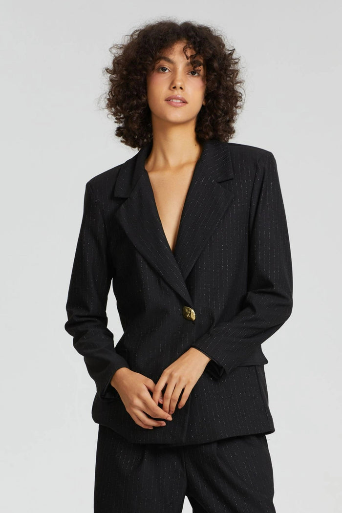 Hamida Cotton Stone Notched Jacket