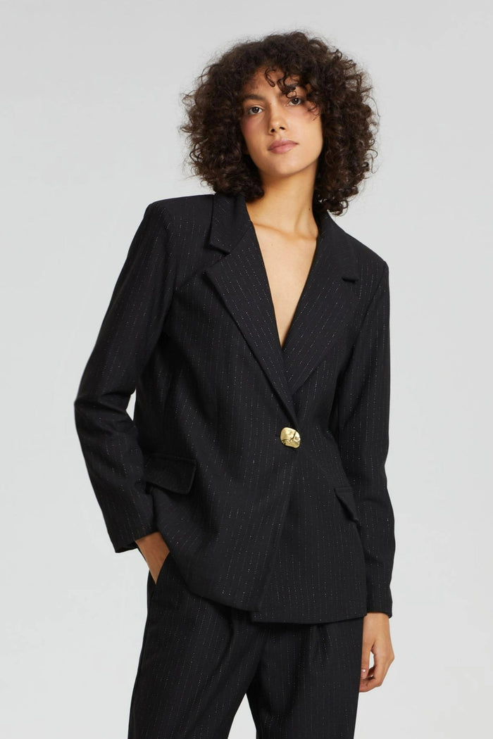 Hamida Cotton Stone Notched Jacket