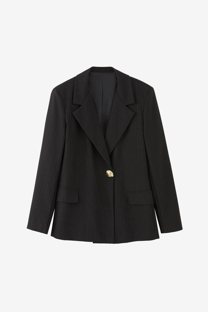 Hamida Cotton Stone Notched Jacket