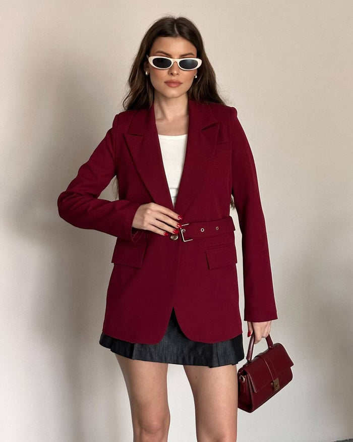 Hamida Double layered Fashionable Office -Styled Coat-1