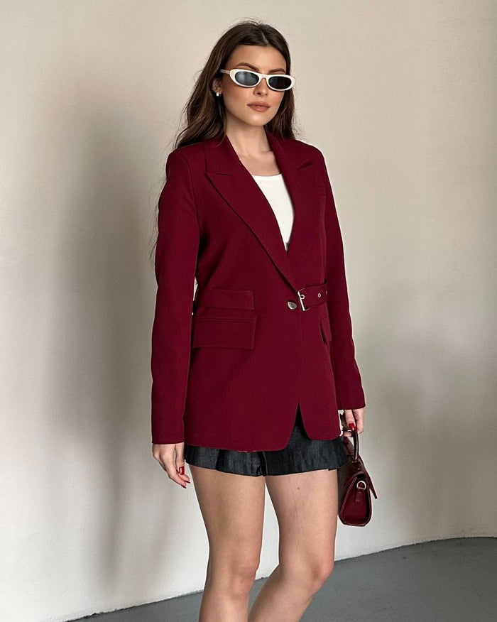 Hamida Double layered Fashionable Office -Styled Coat-1
