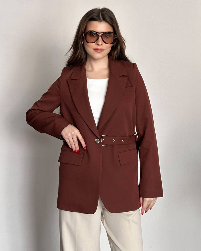 Hamida Double layered Fashionable Office -Styled Coat-2