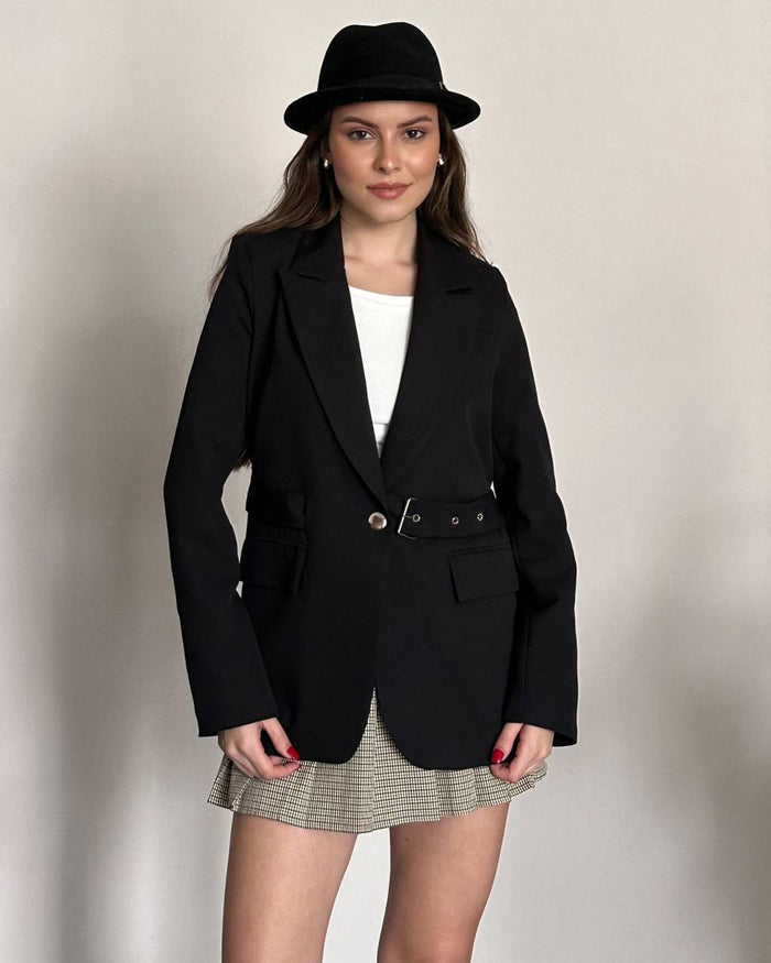 Hamida Double layered Fashionable Office -Styled Coat-2