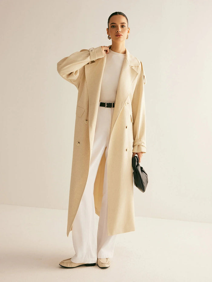Hamida Modern Trench-Style Coat