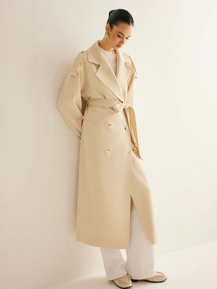 Hamida Modern Trench-Style Coat