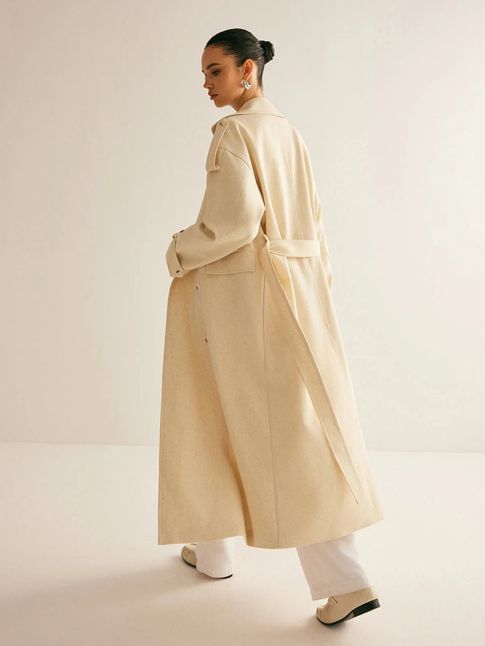 Hamida Modern Trench-Style Coat