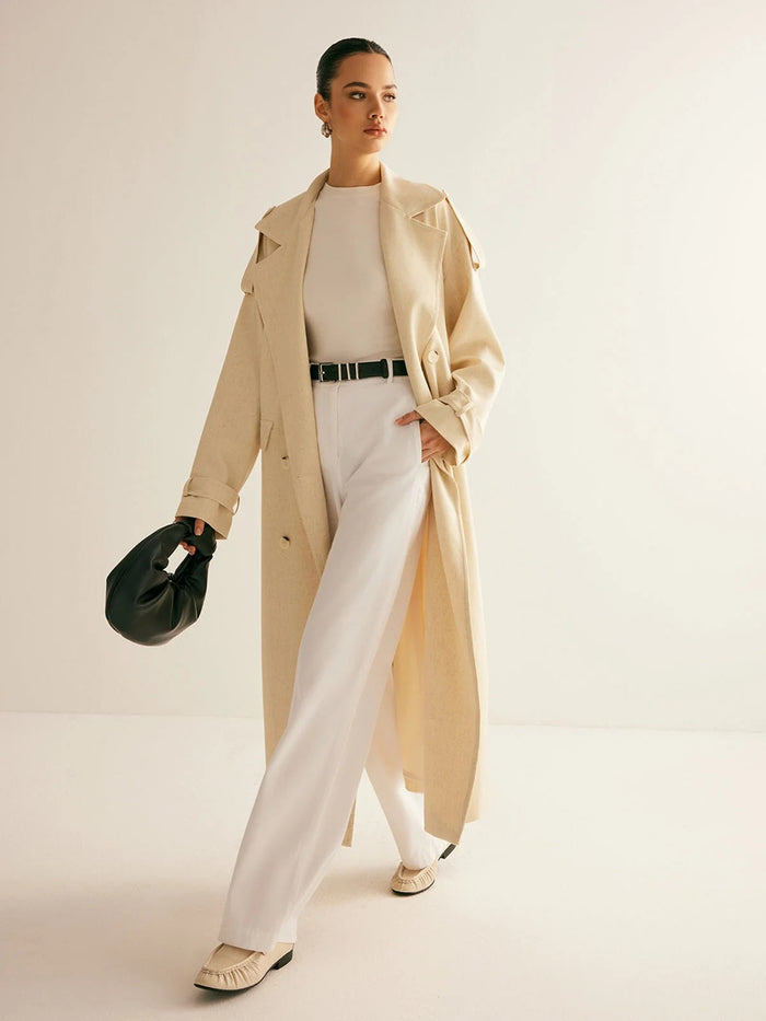 Hamida Modern Trench-Style Coat