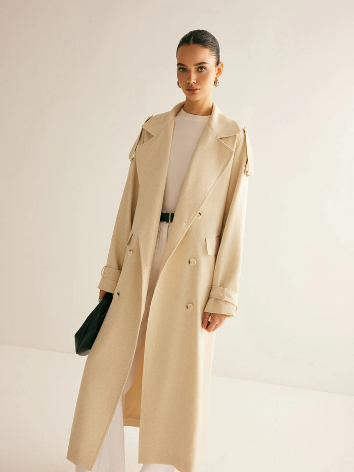 Hamida Modern Trench-Style Coat