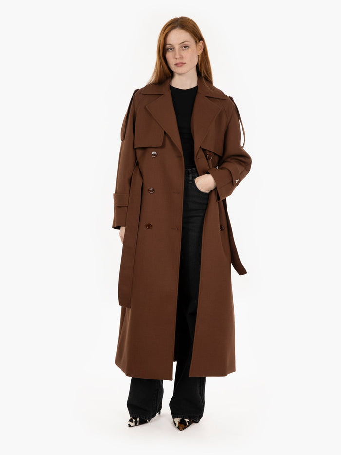 Hamida Modern Trench-Style Coat