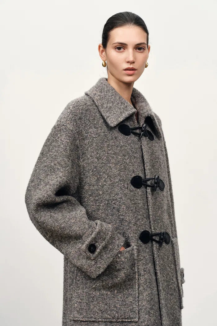 Hamida Pure Wool Duffle Coat