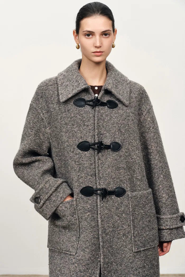 Hamida Pure Wool Duffle Coat