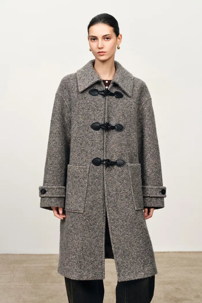 Hamida Pure Wool Duffle Coat