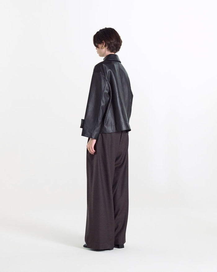 Hamida Slim Rexine Leather Jacket