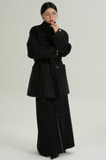 Hamida Stand Collar Double-Breast Coat