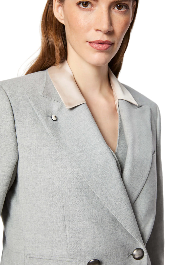 Hamida Structured Double-Breasted Tailored Coat and Blazer