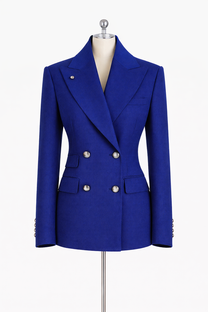 Hamida Structured Double-Breasted Tailored Coat and Blazer